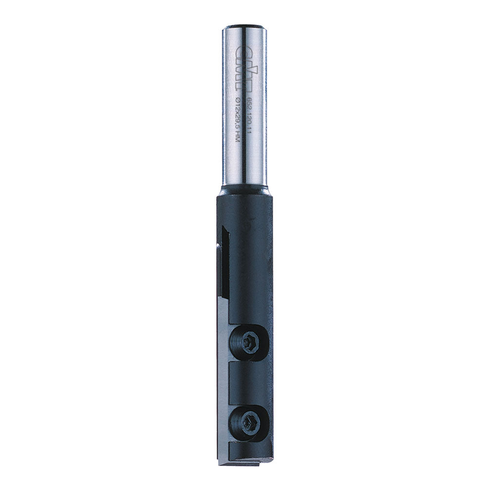 Nutfräser mit Wendeplatte | 12mm x 29,5mm | 8mm Schaft | Z1