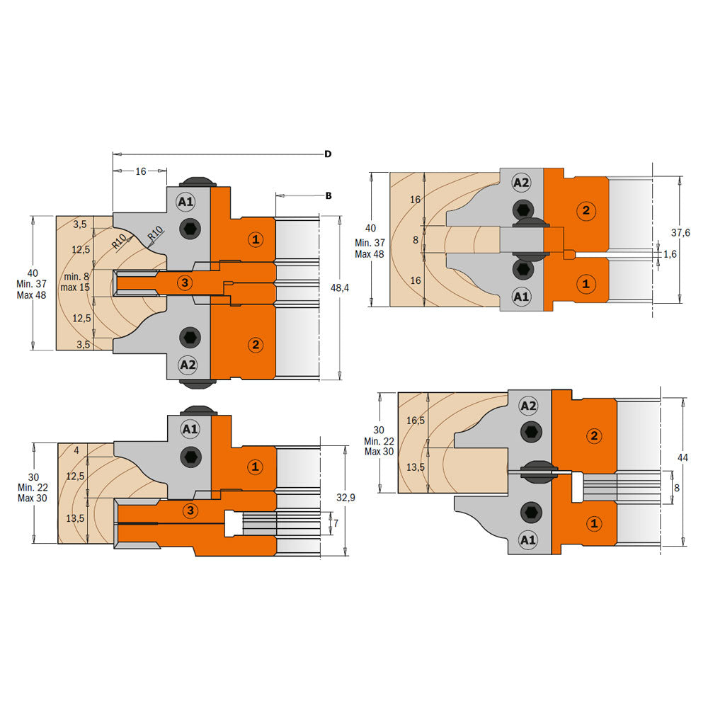 Profilsatz D132x30 Z2+2