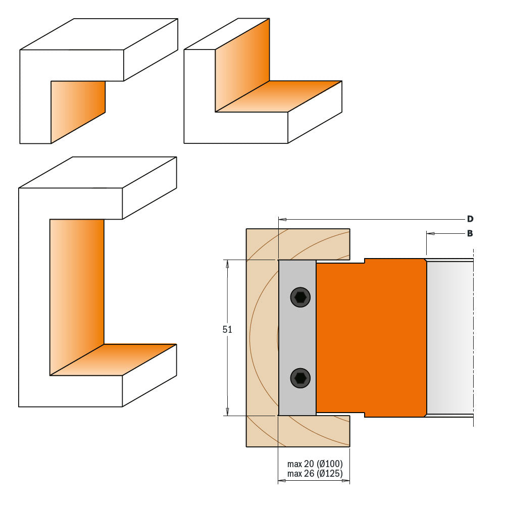 Falzhobelkopf 125x50x40 z2+v4