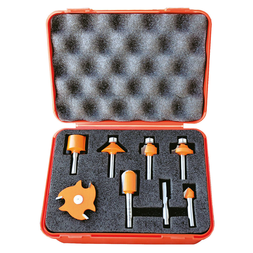 Cuttermesser-Set 8-teilig | Oberfräser-Set und Set in 8 Teilen | Schaft 8mm