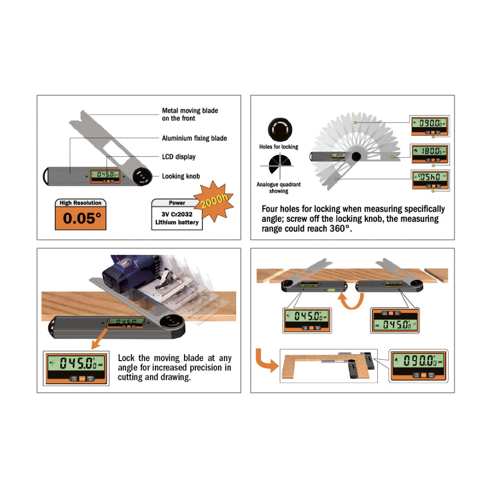 Neigungsmesser digital Modell 360 Grad