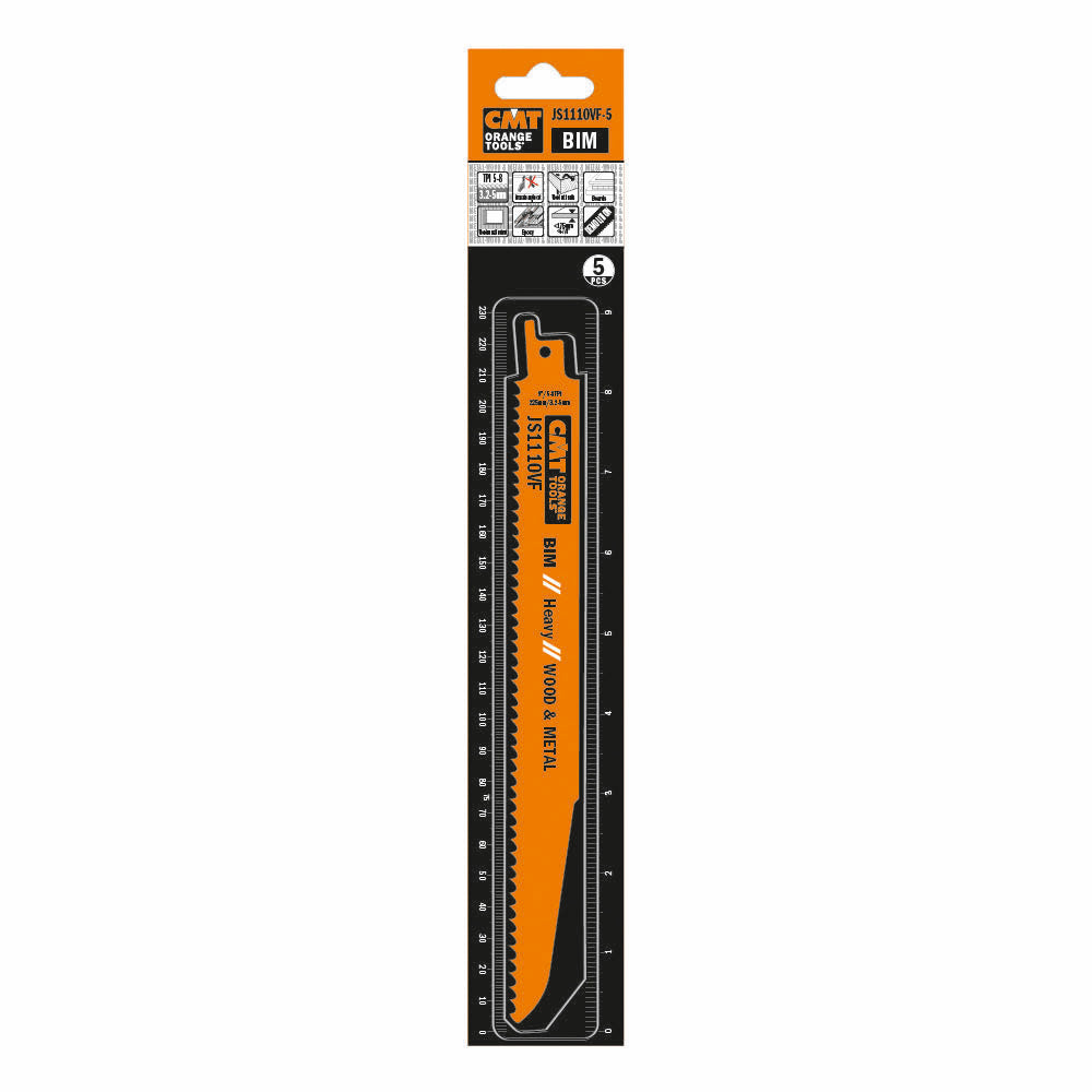 Säbelsägeblatt 225mm BIM für Holz mit Nägeln - 5er-Pack