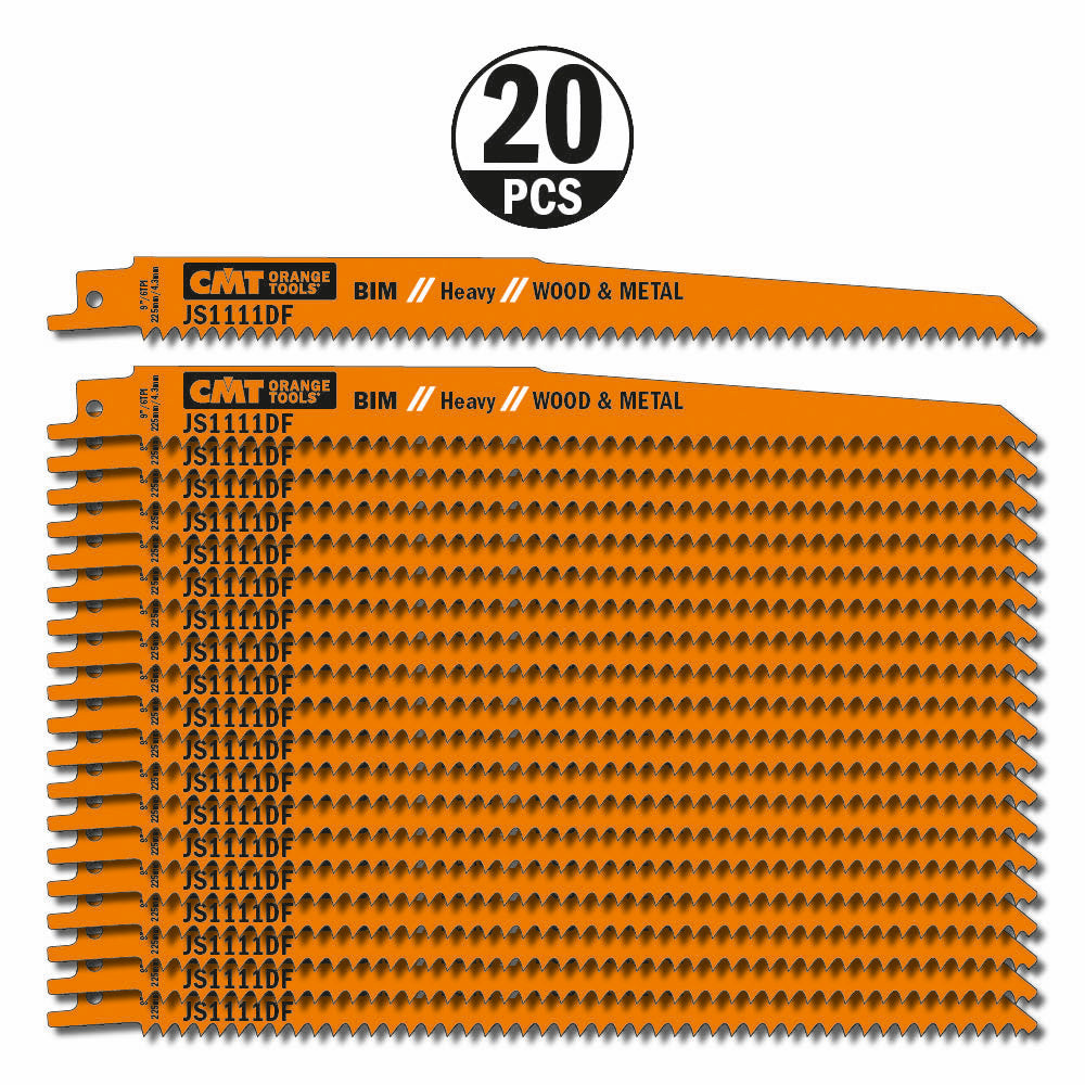 Säbelsägeblatt 225mm BIM für Holz/Metall - 20er Pack