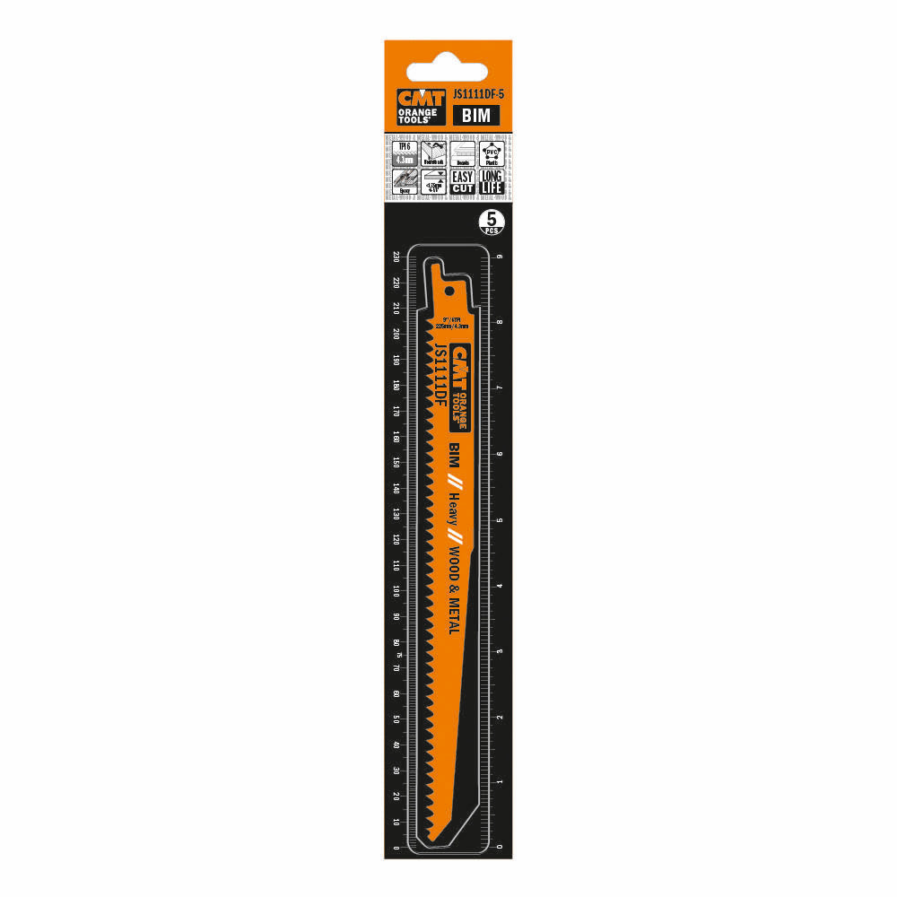 Säbelsägeblatt 225mm BIM Für Holz/Metall - 5 Stk. Packung