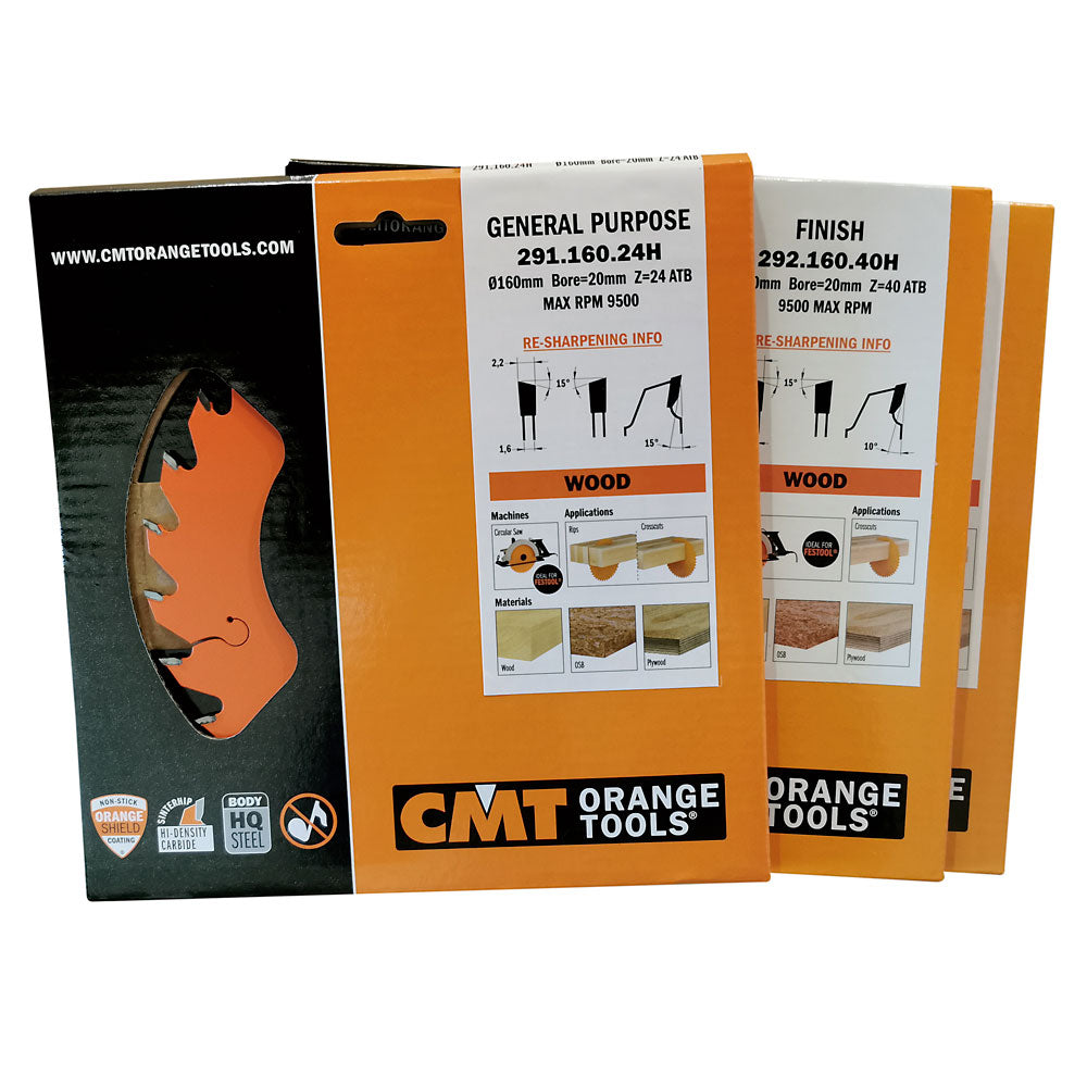 Sägeblätter-Set | 160mm x 2,2mm x 20mm Z24-40-40 | 3 Stk. Packung