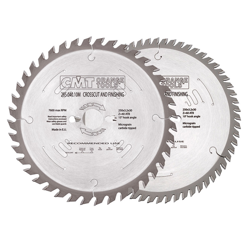 Sägeblätterpaket | 250mm x 3,2mm x 30mm Z40-60 | 2er-Pack