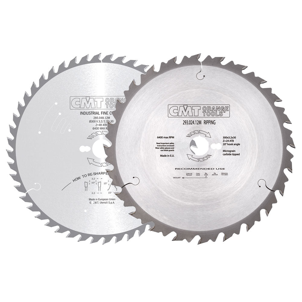 Sägeblätter-Packung | 300mm x 3,2mm x 30mm Z24-48 | 2 St. Packung