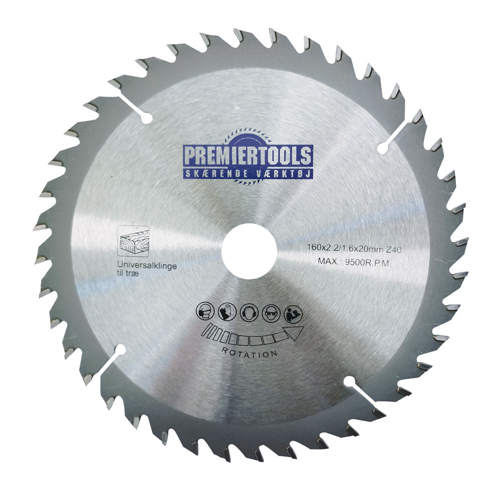Sägeblätter 160mm x 2,0mm x 20mm Z40 - 5 Stk. Packung