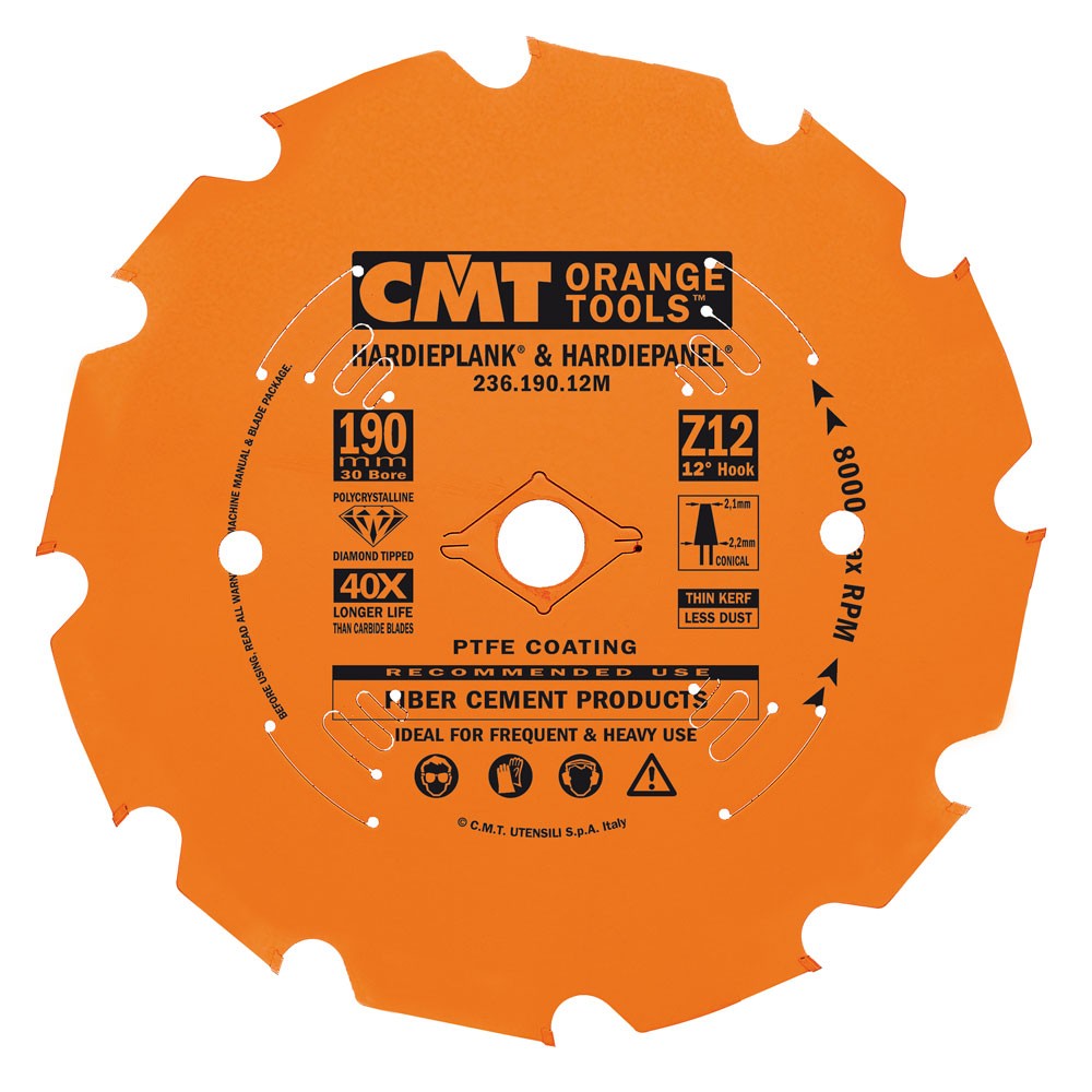 Sägeblatt PCD für Faserzement 216mm x 2,4mm x 30mm Z14 F