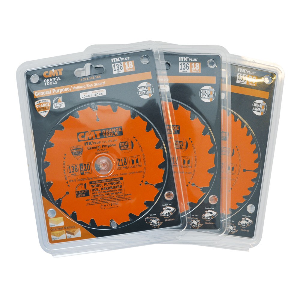 Sägeblätter-Pack | 136mm x 1,5mm x 20mm Z18-18-36 | 3 Stk. Packung