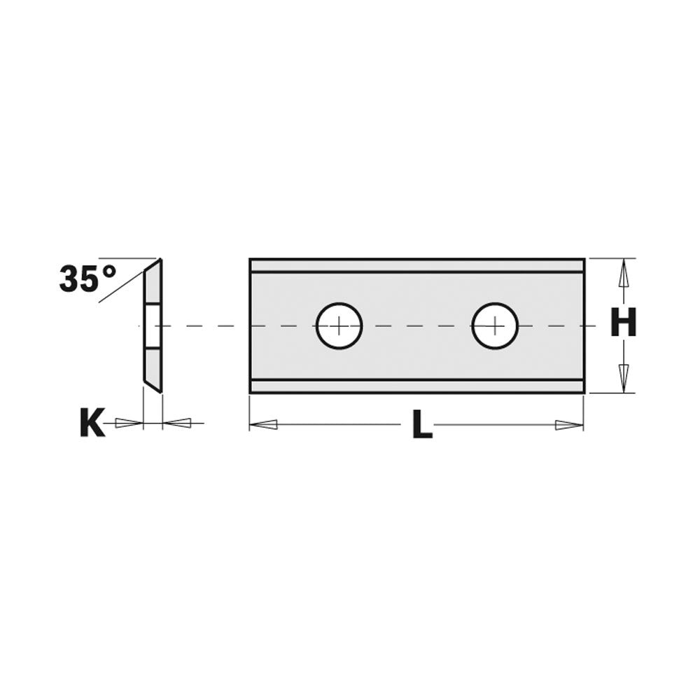 Wendeplattenmesser 30mm x 12mm x 1,5mm