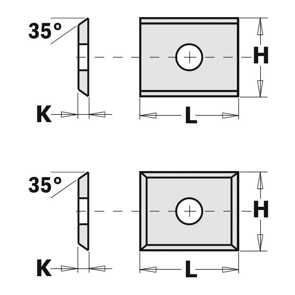 Wendeplatte 9,6 mm x 12 mm x 1,5 mm
