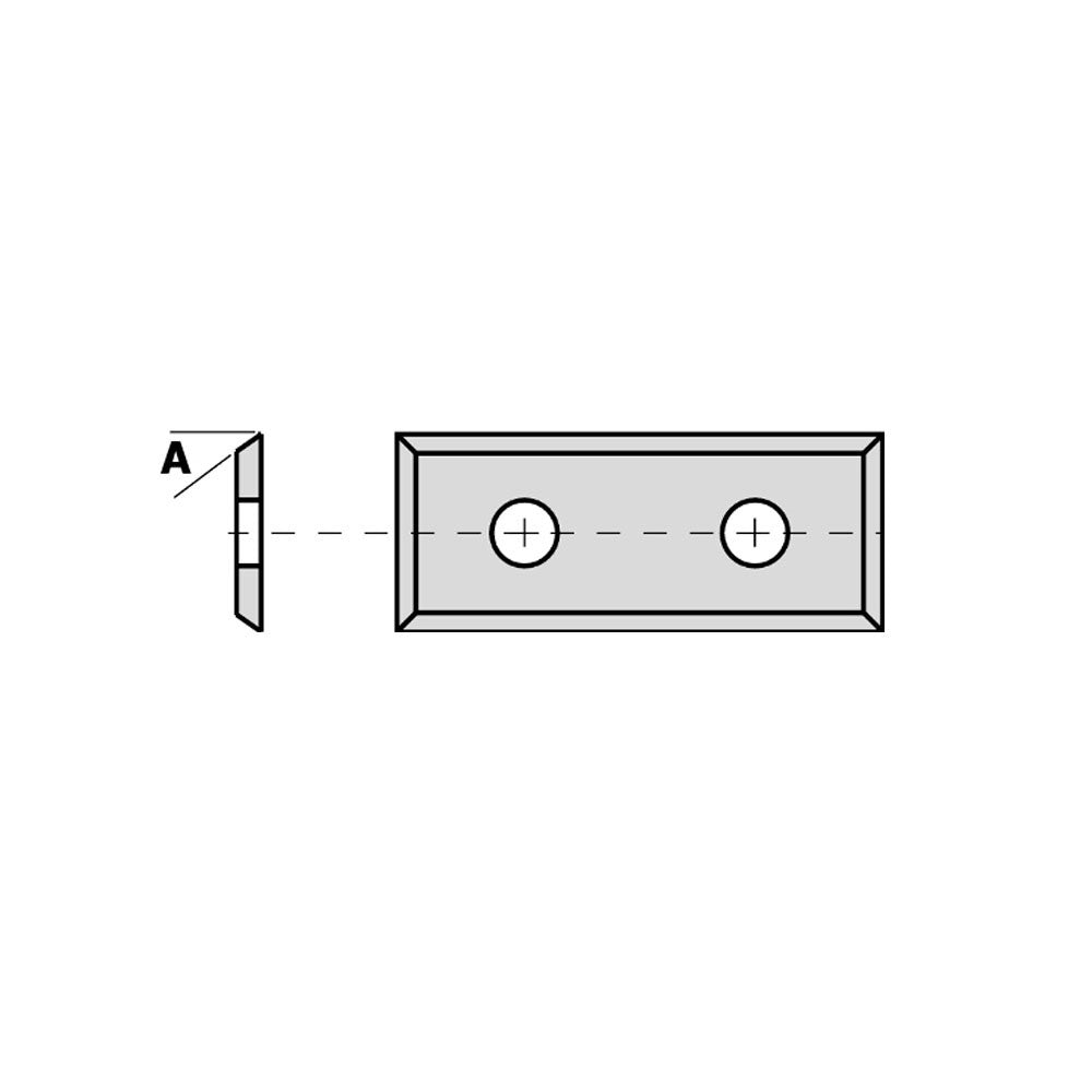 Wendeplattenfräser 49,5mm x 12mm x 1,5mm